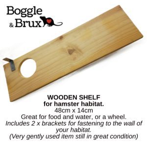 Wooden Shelf for Hamster Habitat